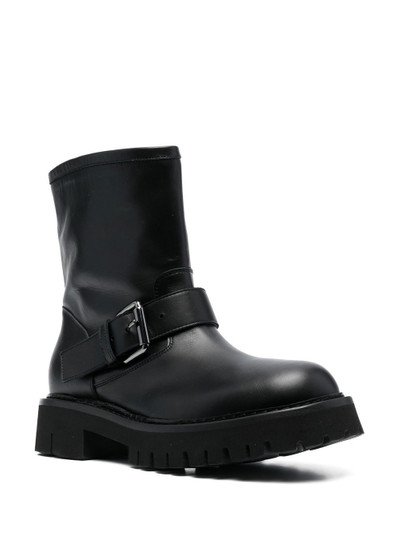 Moschino side-buckle fastening ankle boots outlook