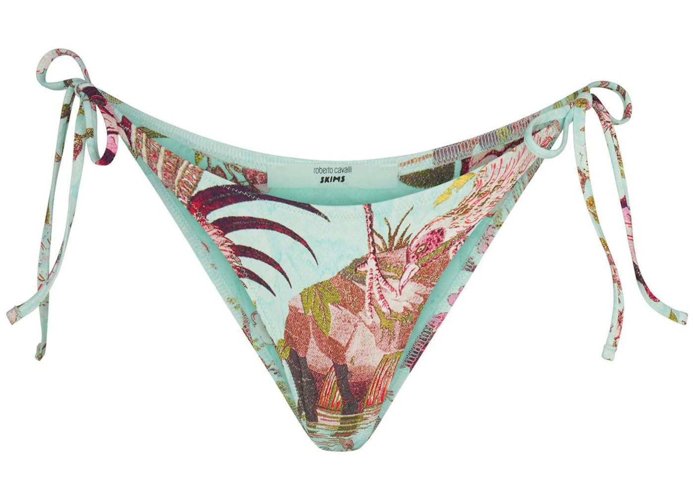 SKIMS x Roberto Cavalli Dipped Tie Bikini Bottom Fagianella Print - 1