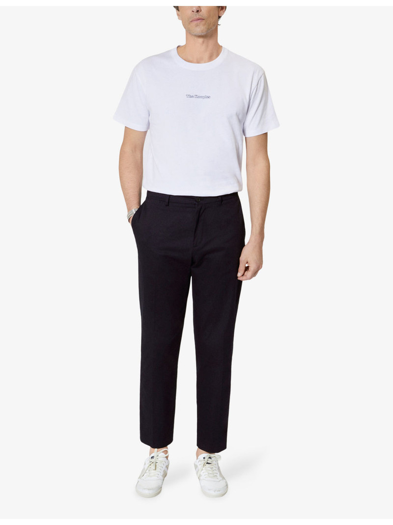 The Kooples Tapered-Leg Stretch-Cotton Chino Trousers outlook