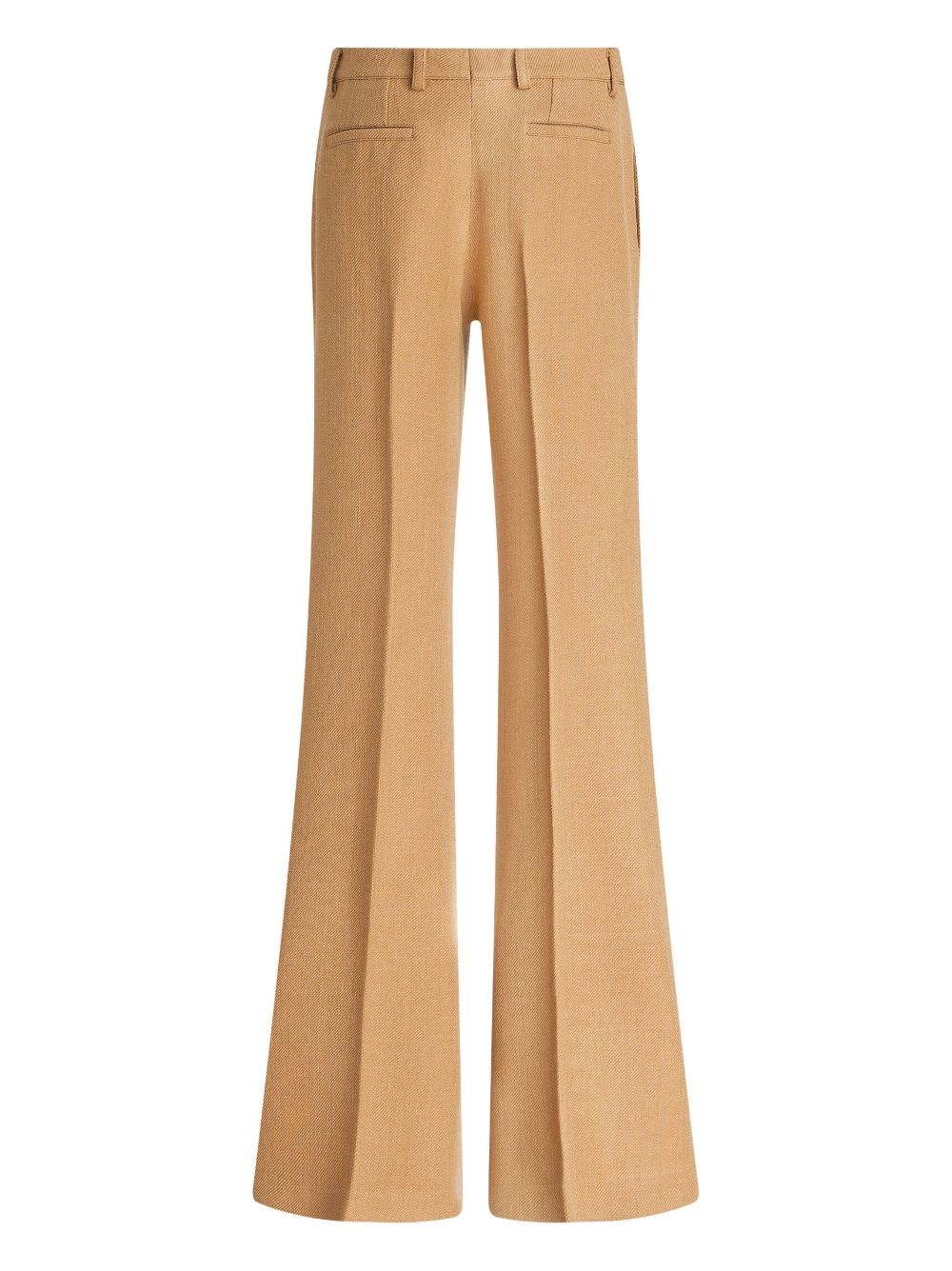 pressed-crease flared trousers - 6