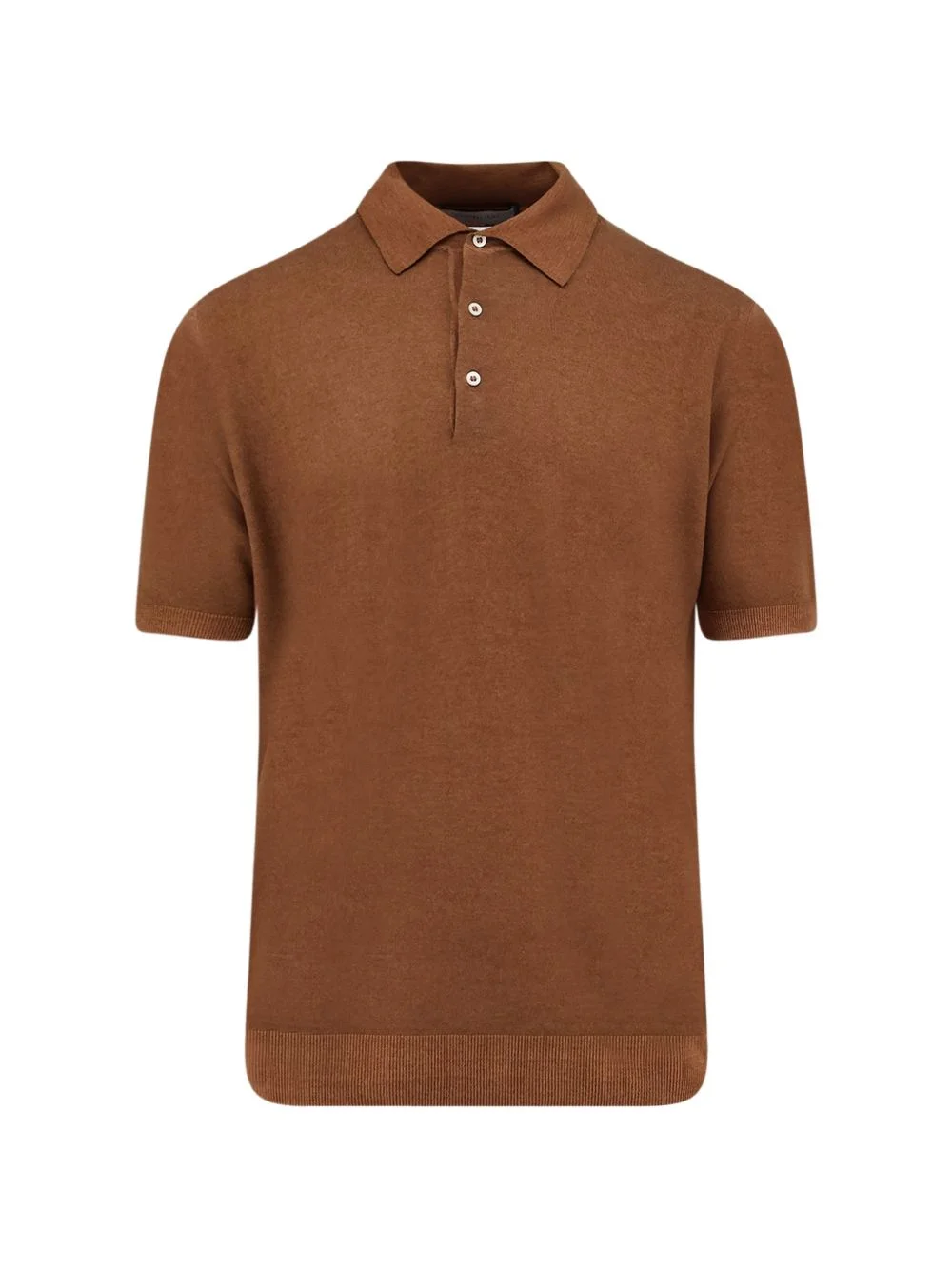 ribbed polo shirt - 1
