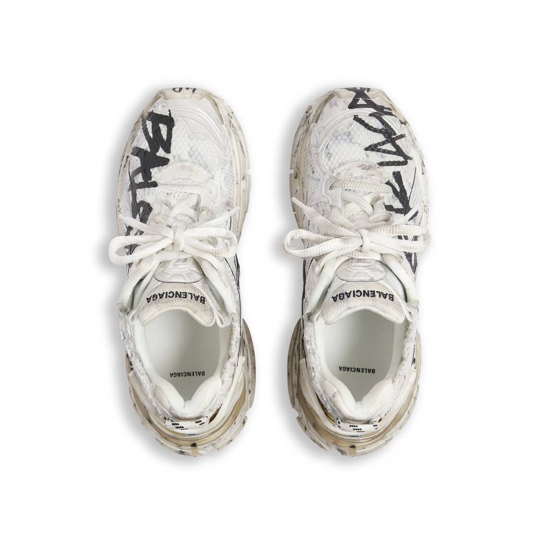 Men's Runner Graffiti Sneaker in White - 6