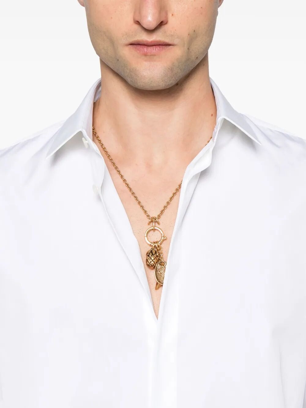 Saint Laurent Paris Men Cotton Poplin Slim Fit Shirt - 4