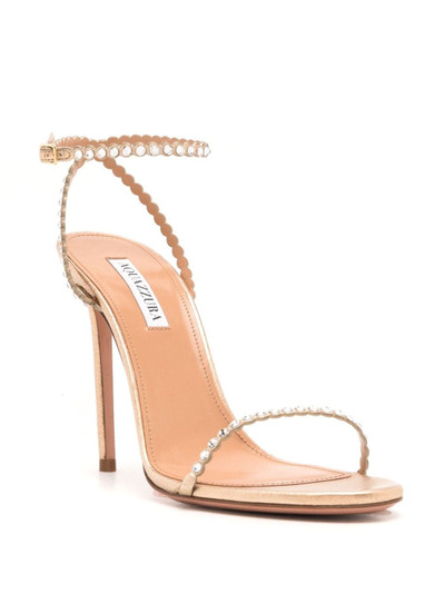 AQUAZZURA Mini-Tequila 105mm crystal-embellished sandals outlook