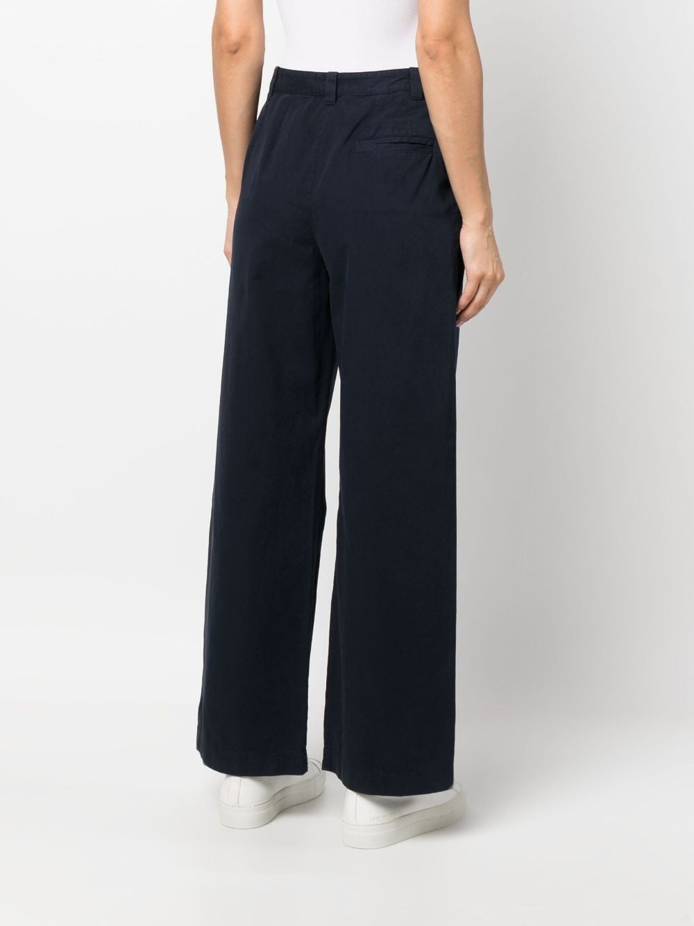wide-leg cotton trousers - 4