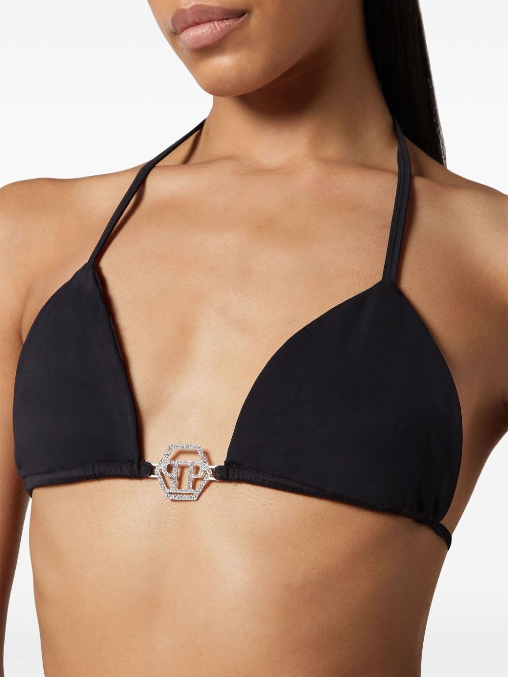 logo-plaque triangle bikini set - 5