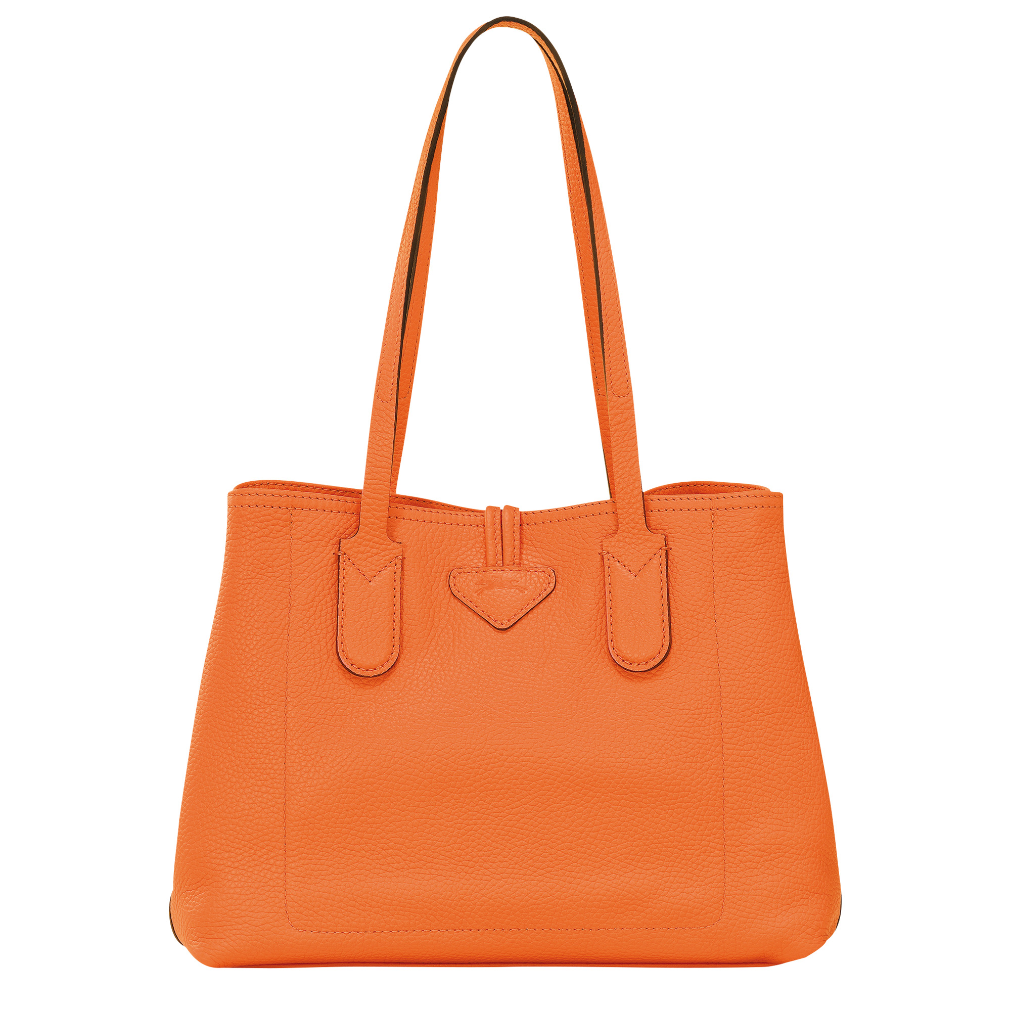 Roseau Essential M Tote bag Orange - Leather - 4