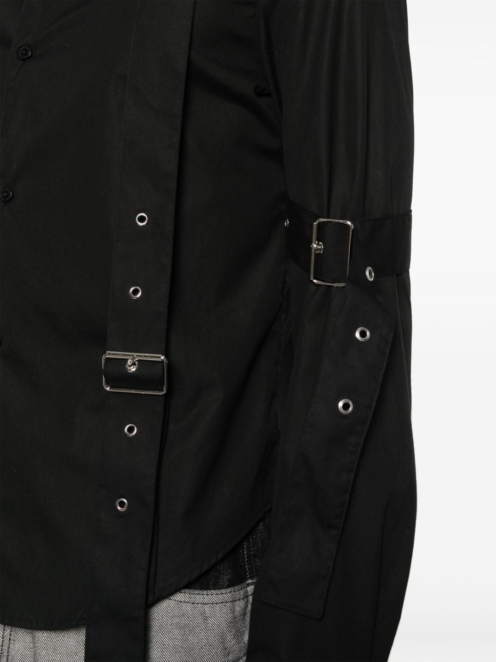 buckled organic cotton shirt - 6