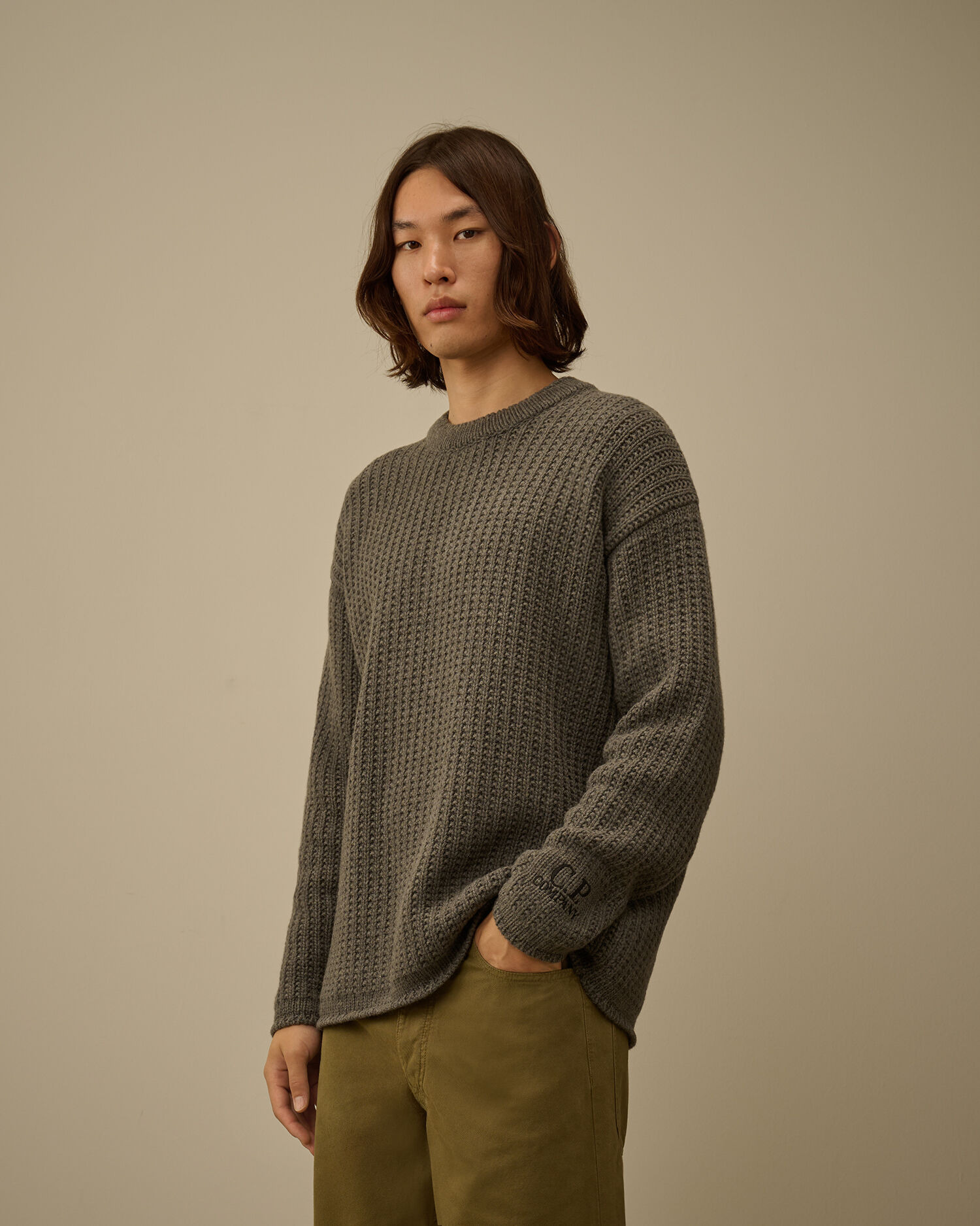 Lambswool GRS Boxy Crewneck Sweater - 3
