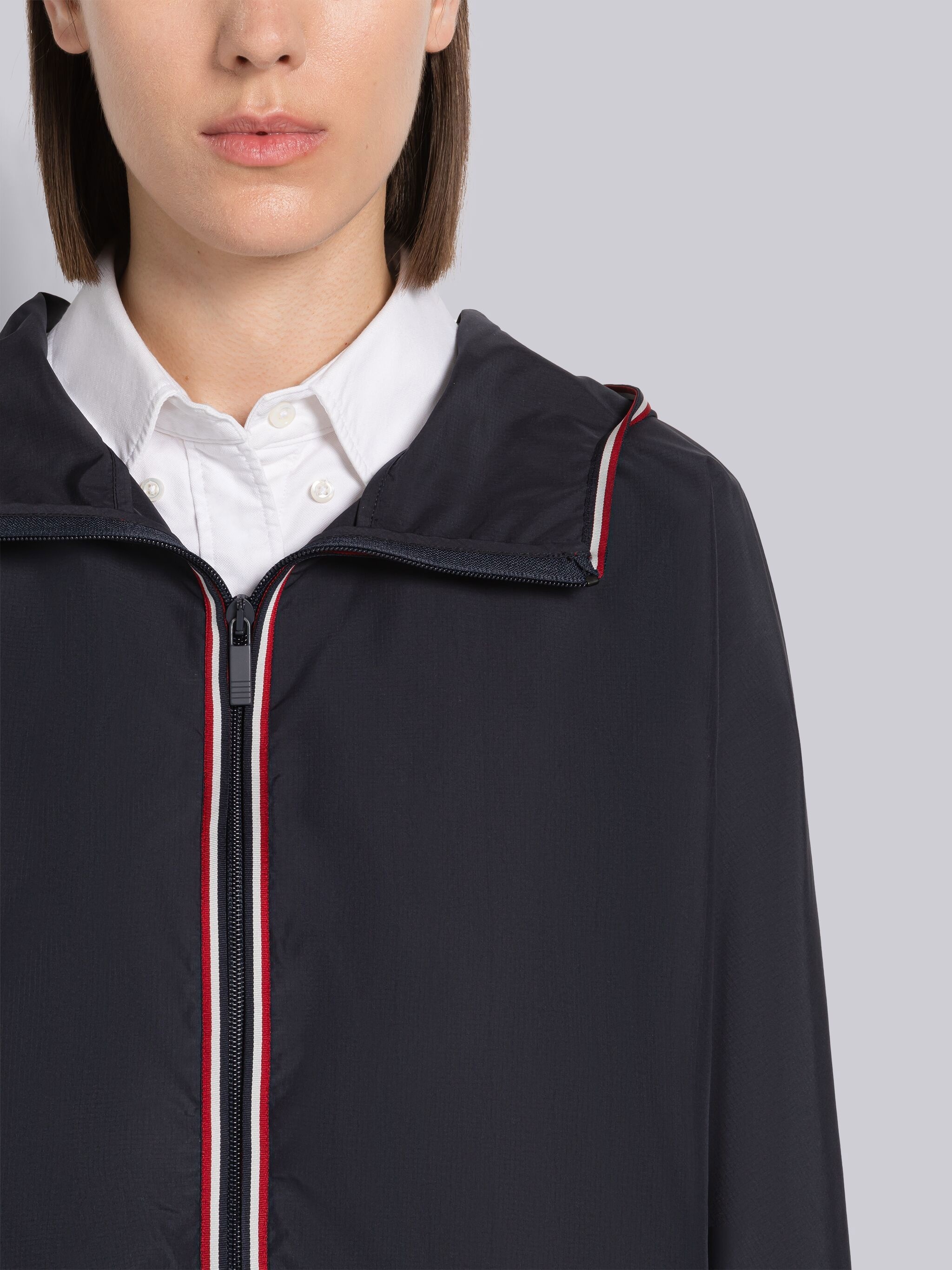 Military Ripstop Dolman Sleeve Zip Parka - 5