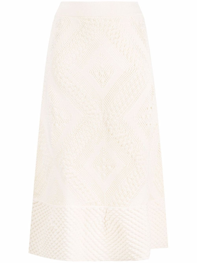 open-knit patterned midi skirt 1