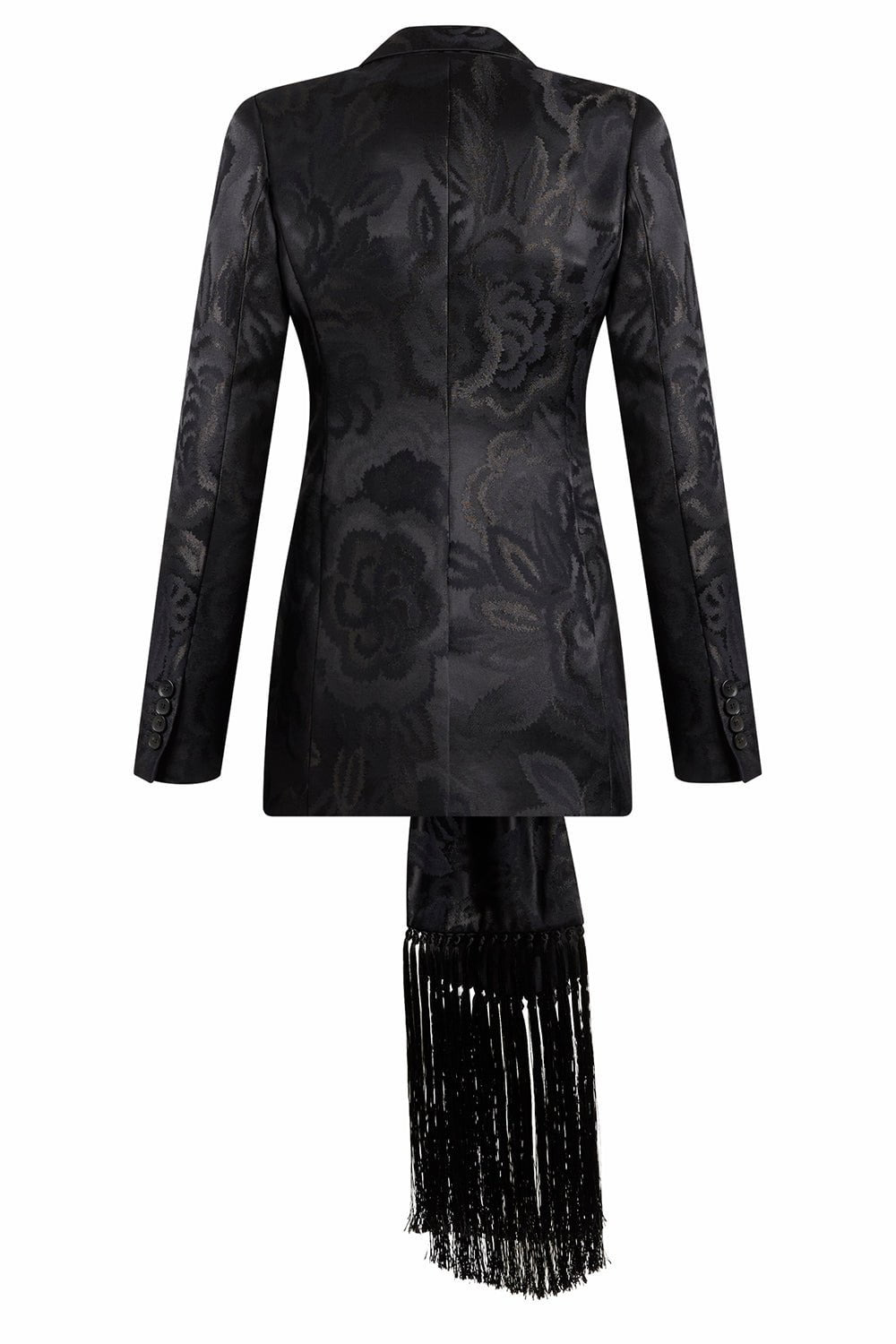 Tie Front Fringe Blazer - 5