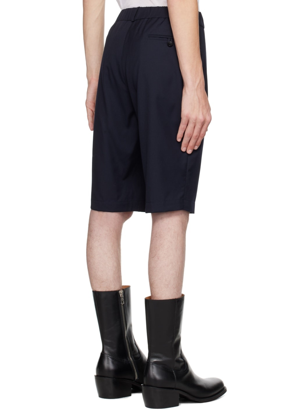 Navy Three-Pocket Shorts - 3