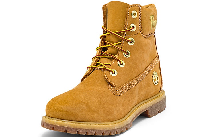(WMNS) Timberland 6 Inch Premium Waterproof Boots 'Wheat Nubuck with Gold Logo' A5TY7231 - 3