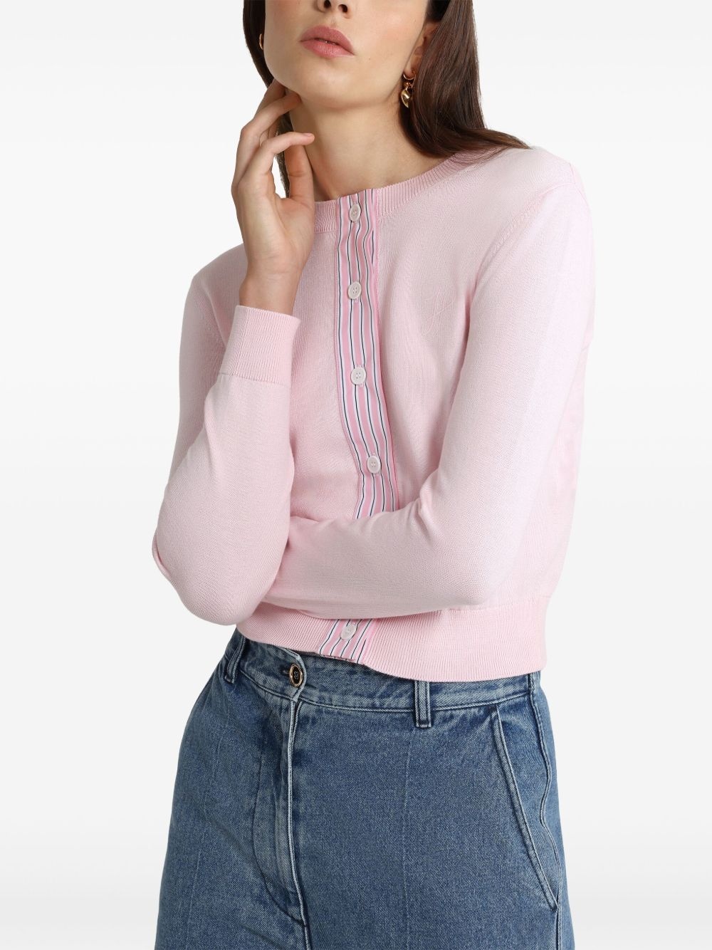 JP monogram cotton cardigan - 4