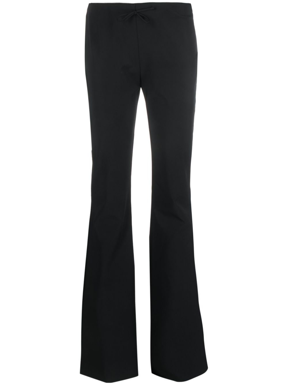 flared bow-detail trousers - 1