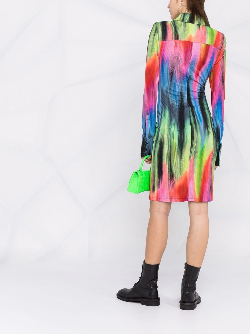graphic-print shirtdress - 6