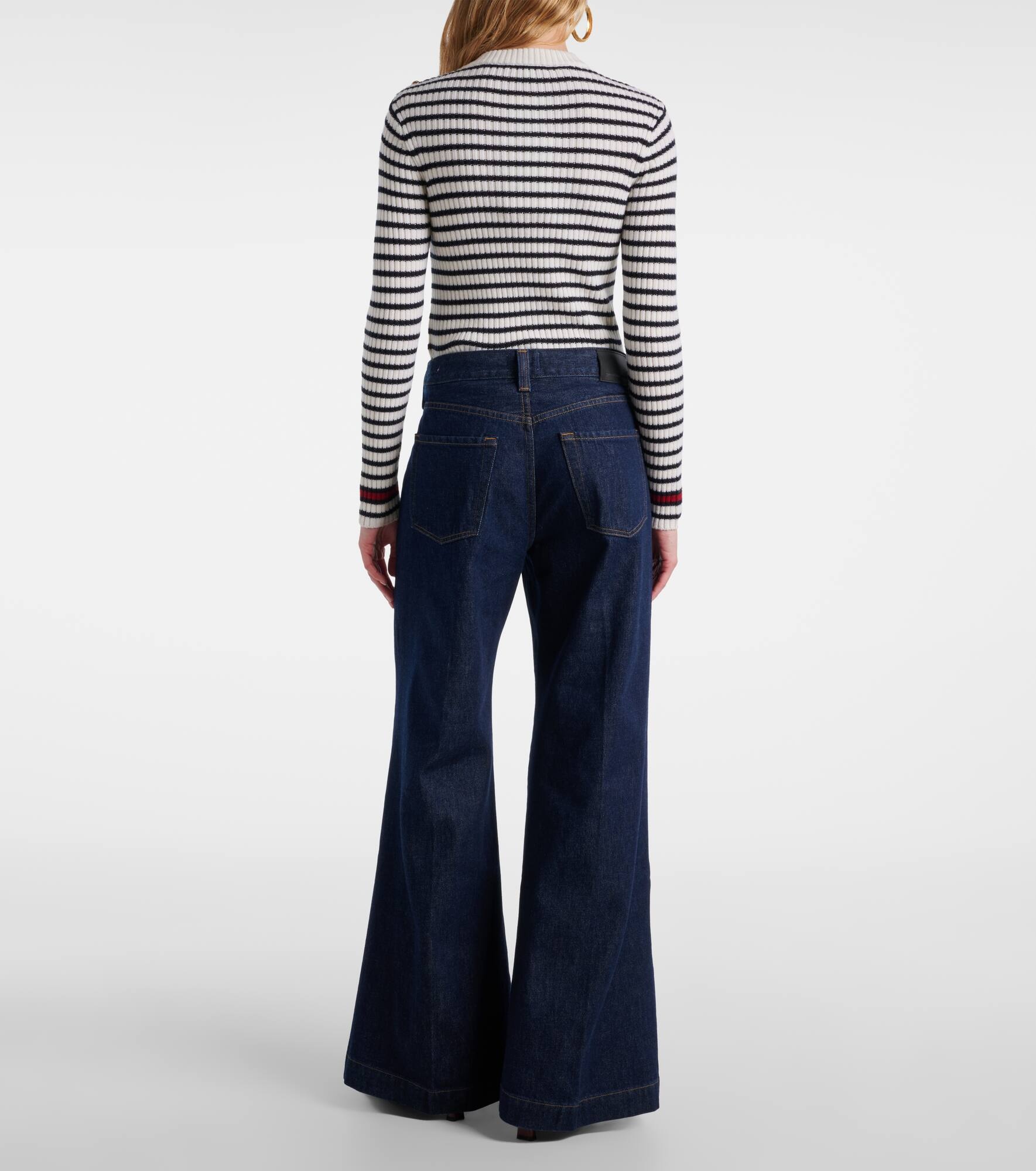 x Argent Beverly mid-rise wide-leg jeans - 3