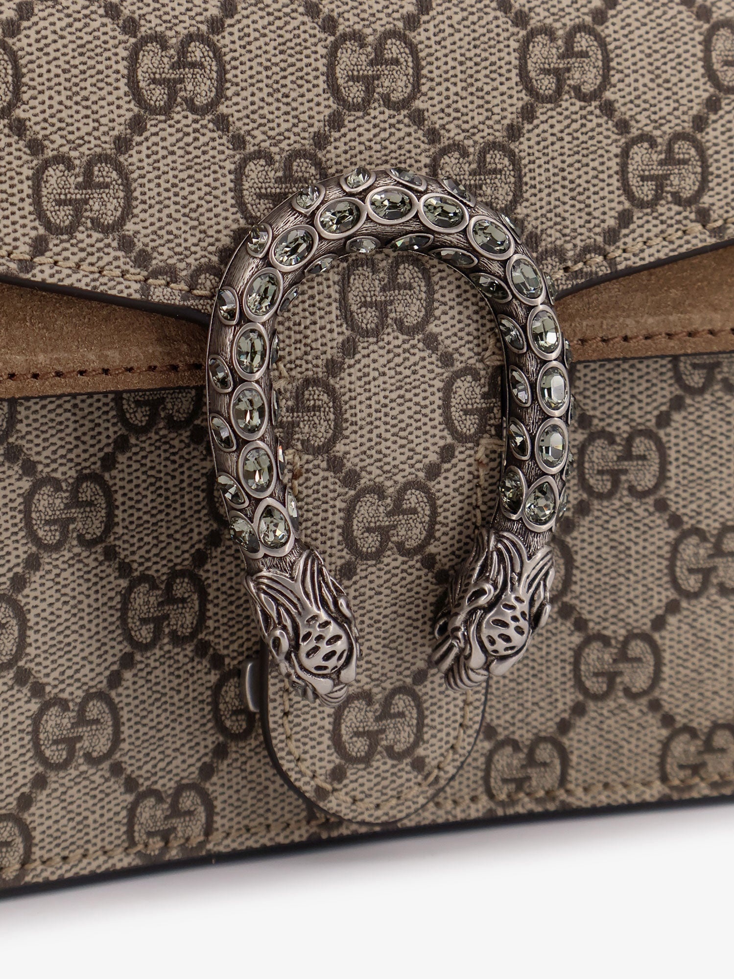Gucci Dionysus Medium Supreme Gg Fabric And Suede Shoulder Bag - 4