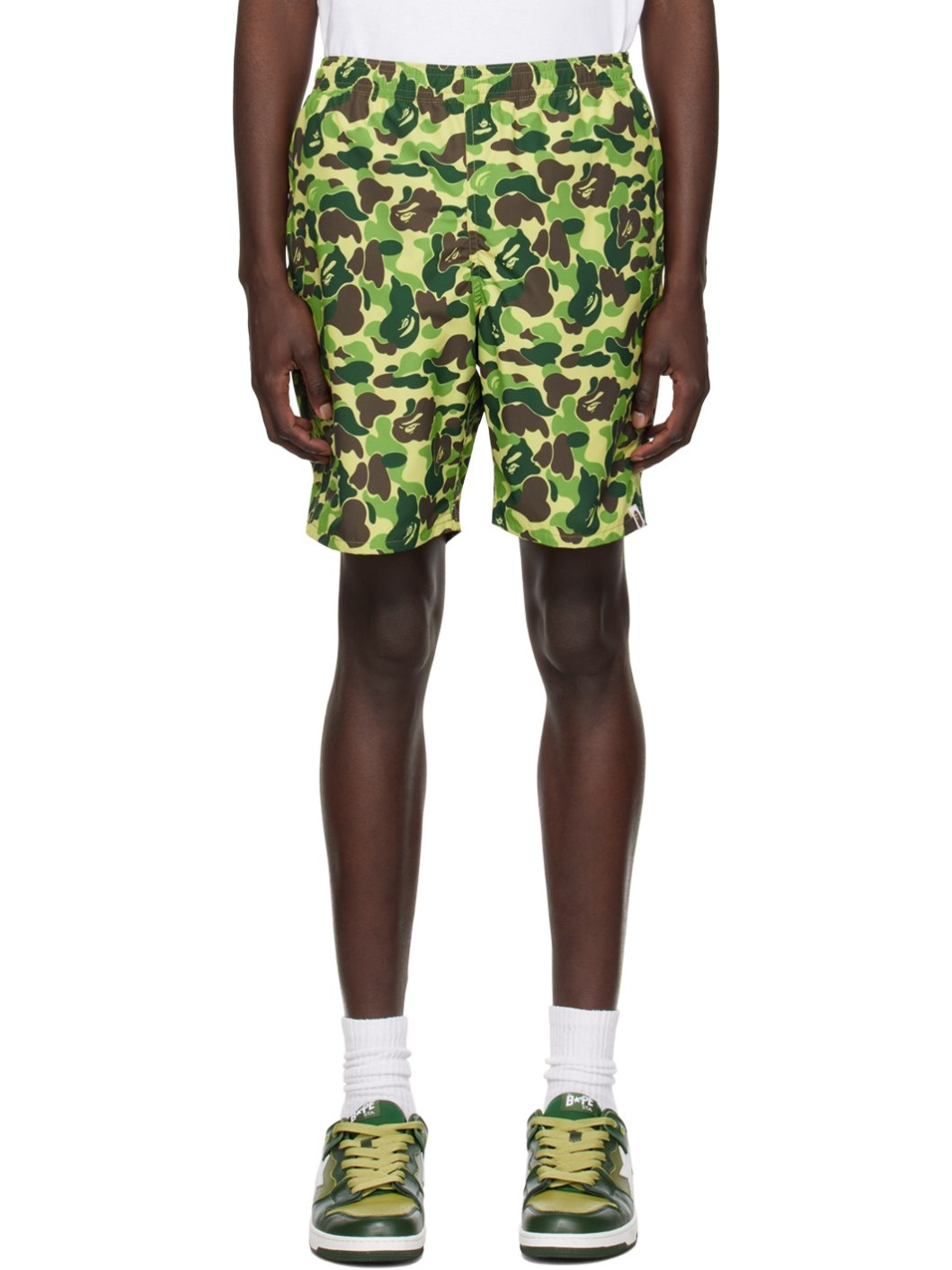 Green ABC Camo Shorts - 1