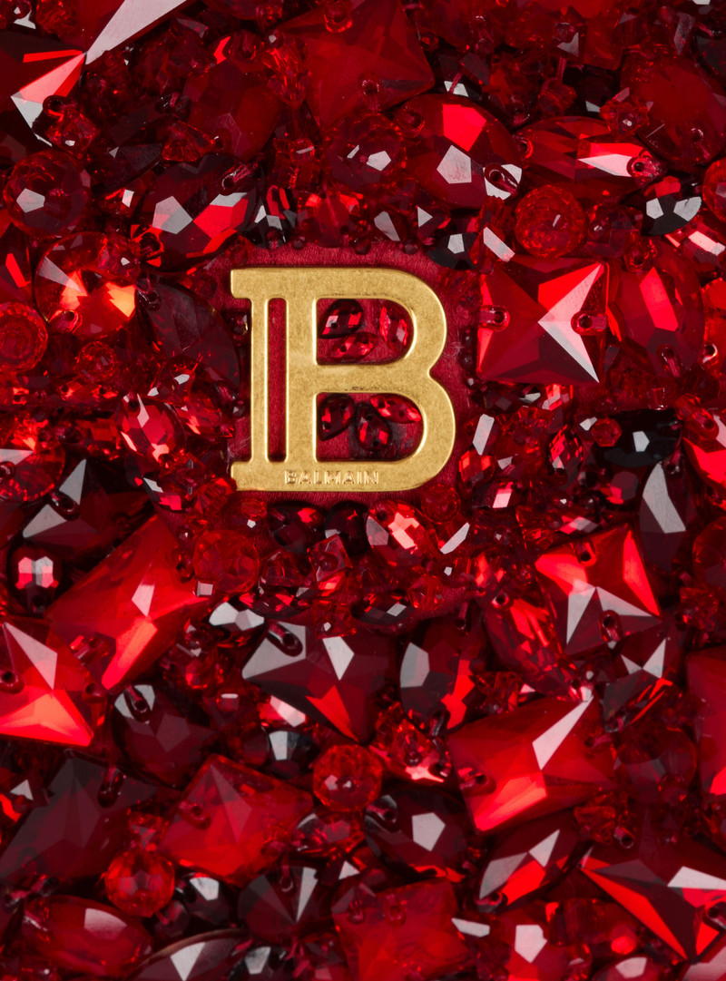 Small B-Buzz Dynasty bag in Strawberry-embroidered satin 7