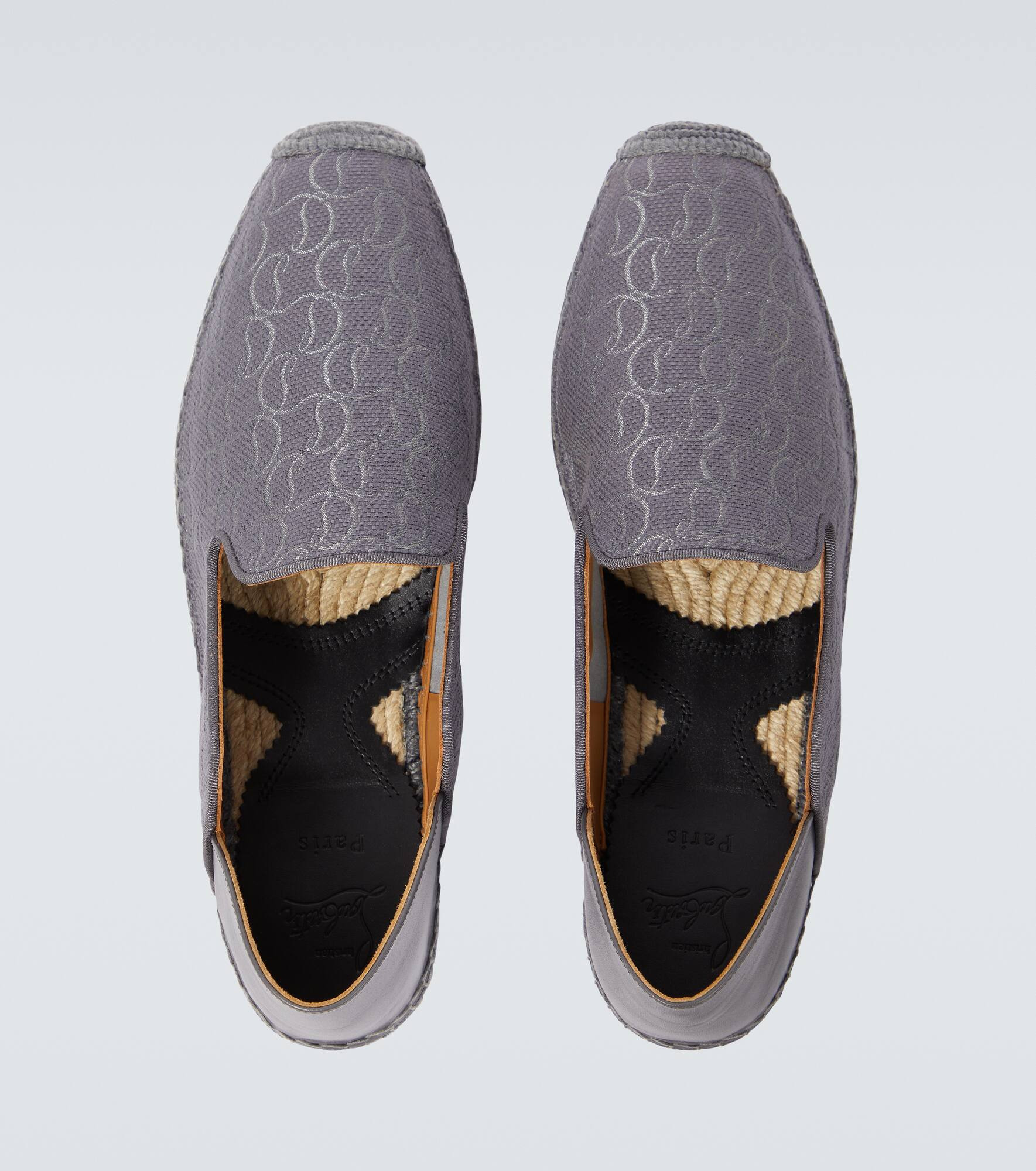 Espadon leather-trimmed jacquard espadrilles - 4