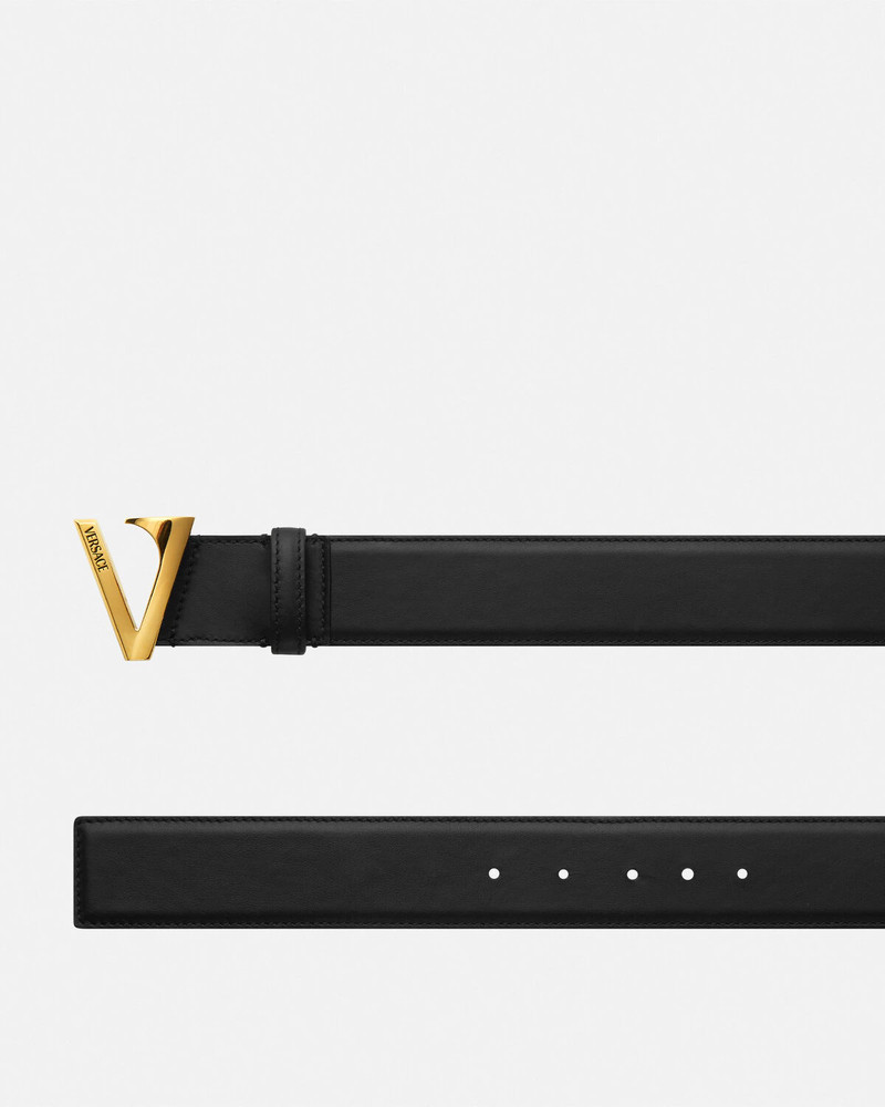 VERSACE V Leather Belt 1.6" outlook