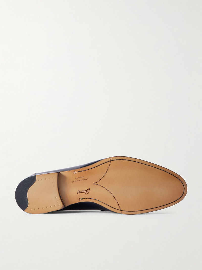 Brioni Appia Leather Penny Loafers Black outlook