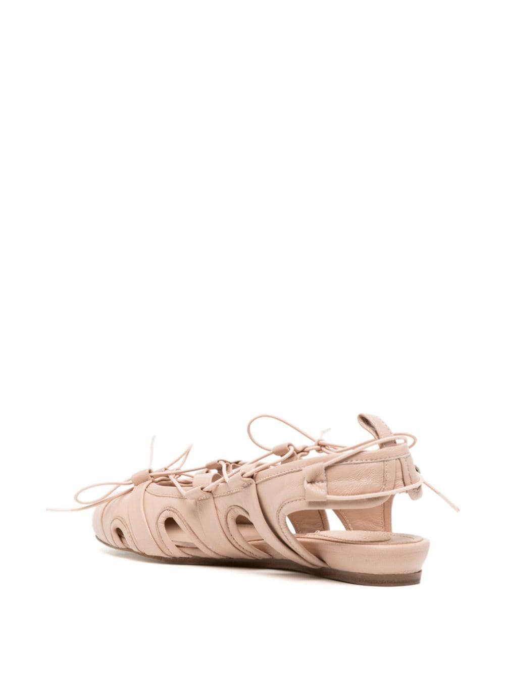 Sporty lace-up ballerina shoes - 3