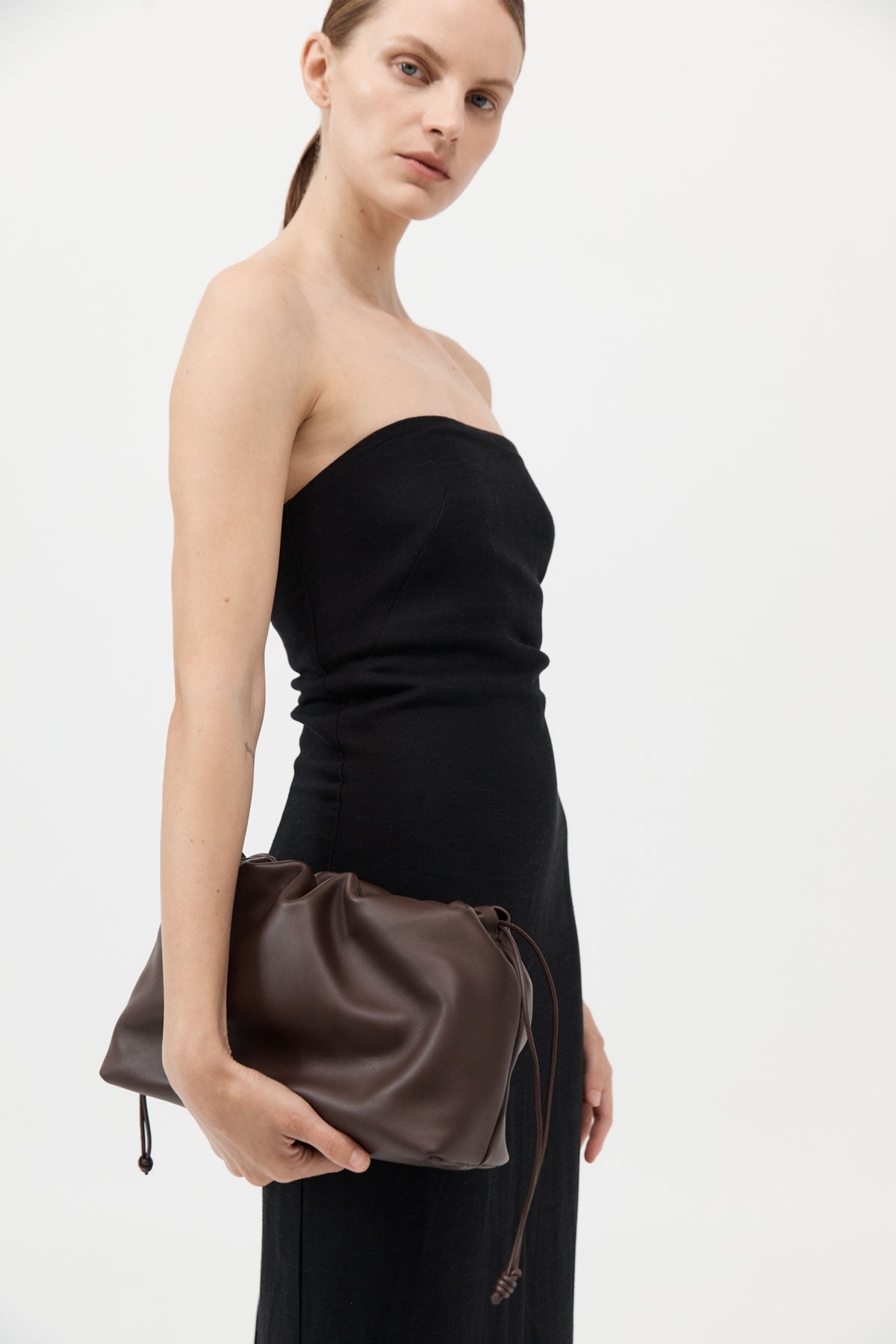 Soft Drawstring Bag - Chocolate - 3