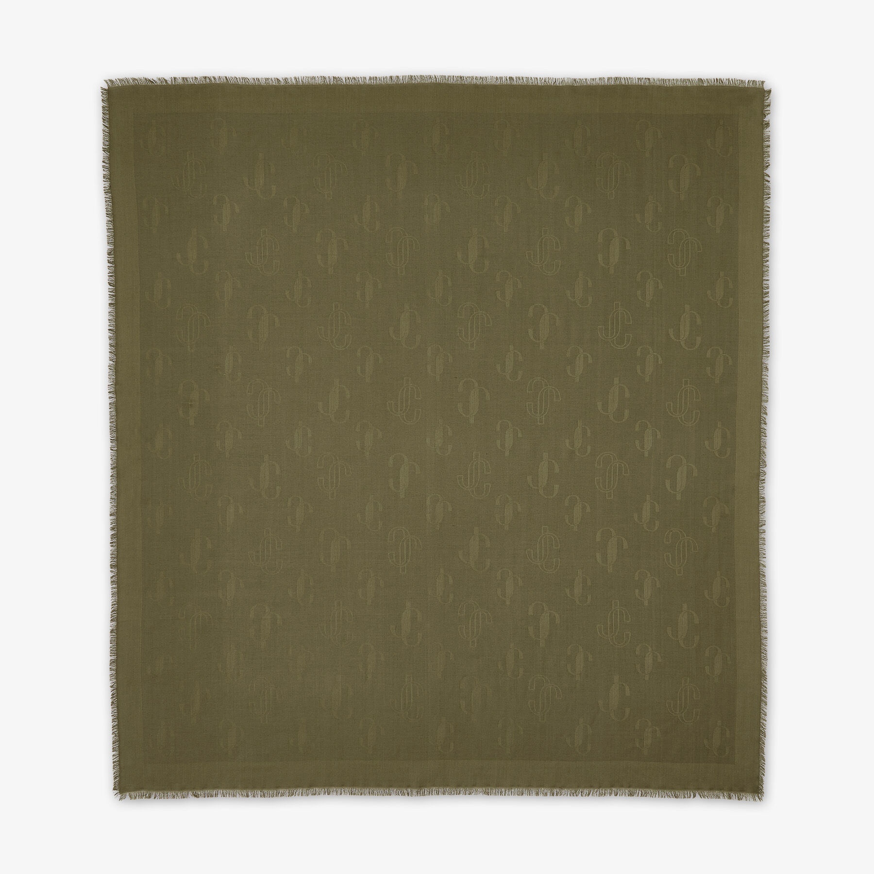 Emani
Caper Green Silk and Wool Jacquard Shawl - 2