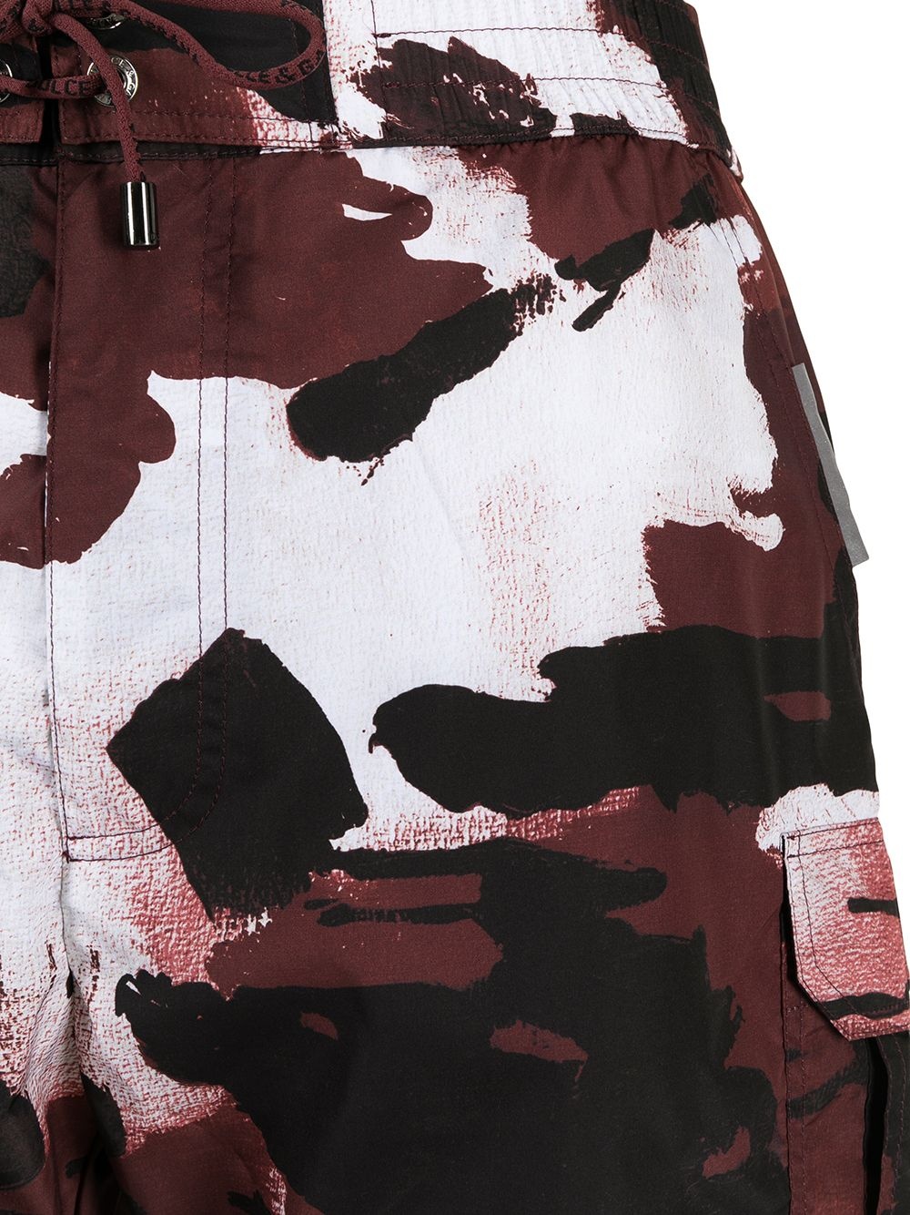 camouflage-print drawstring shorts - 3