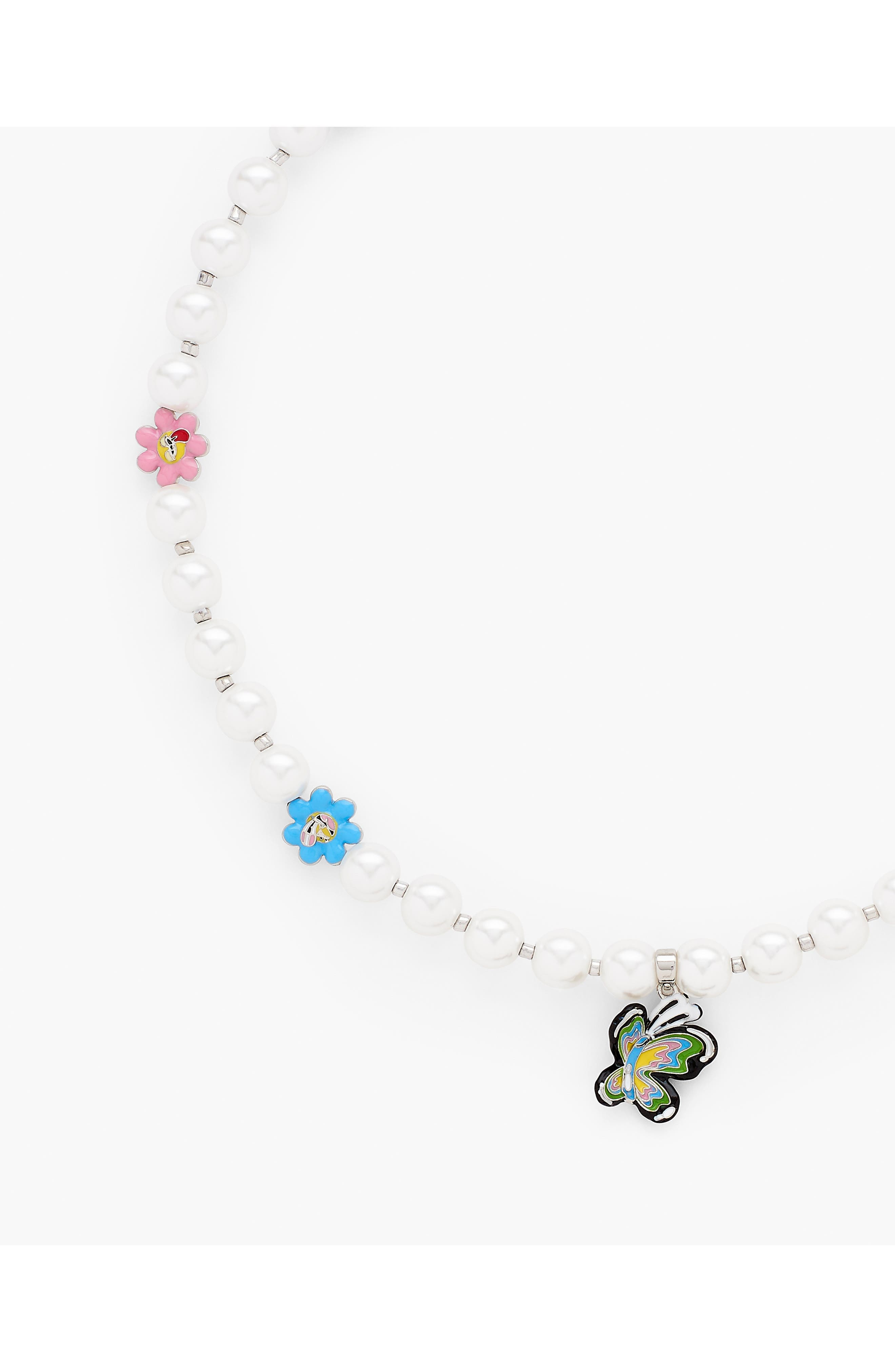 Marc Jacobs Garden Faux Pearl Station Bracelet in Silver/multi at Nordstrom - 2