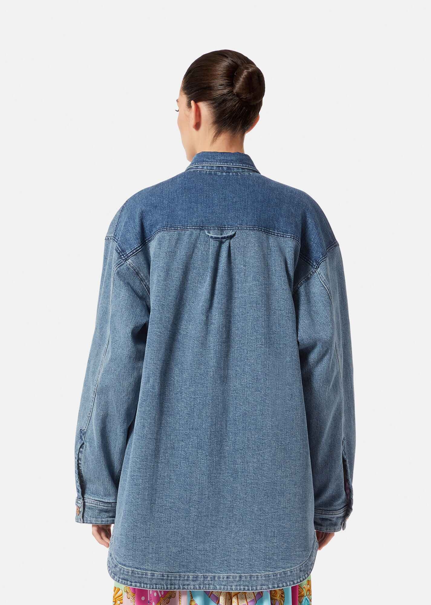 Denim Patchwork Overshirt - 4