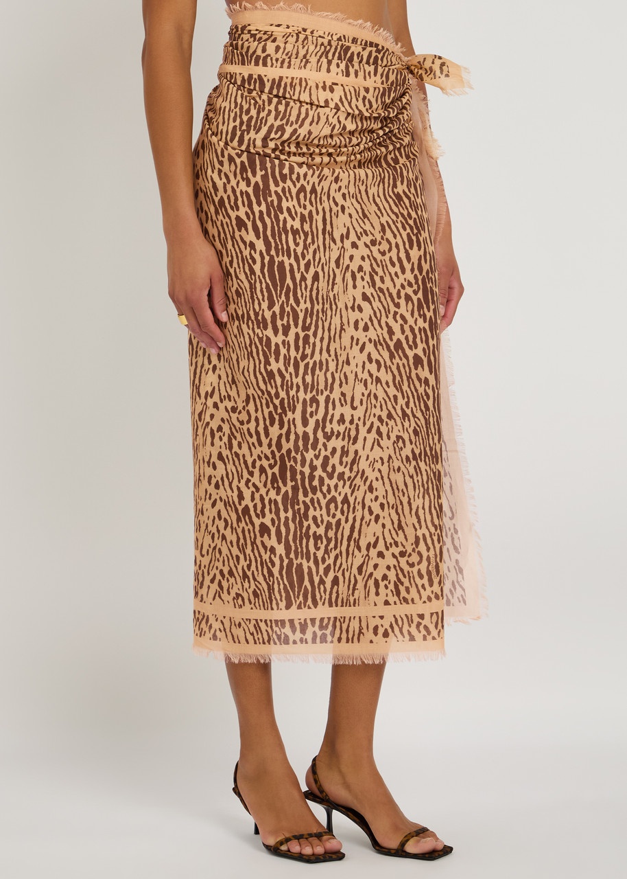 Zimmermann Printed Cotton Pareo Skirt - 2