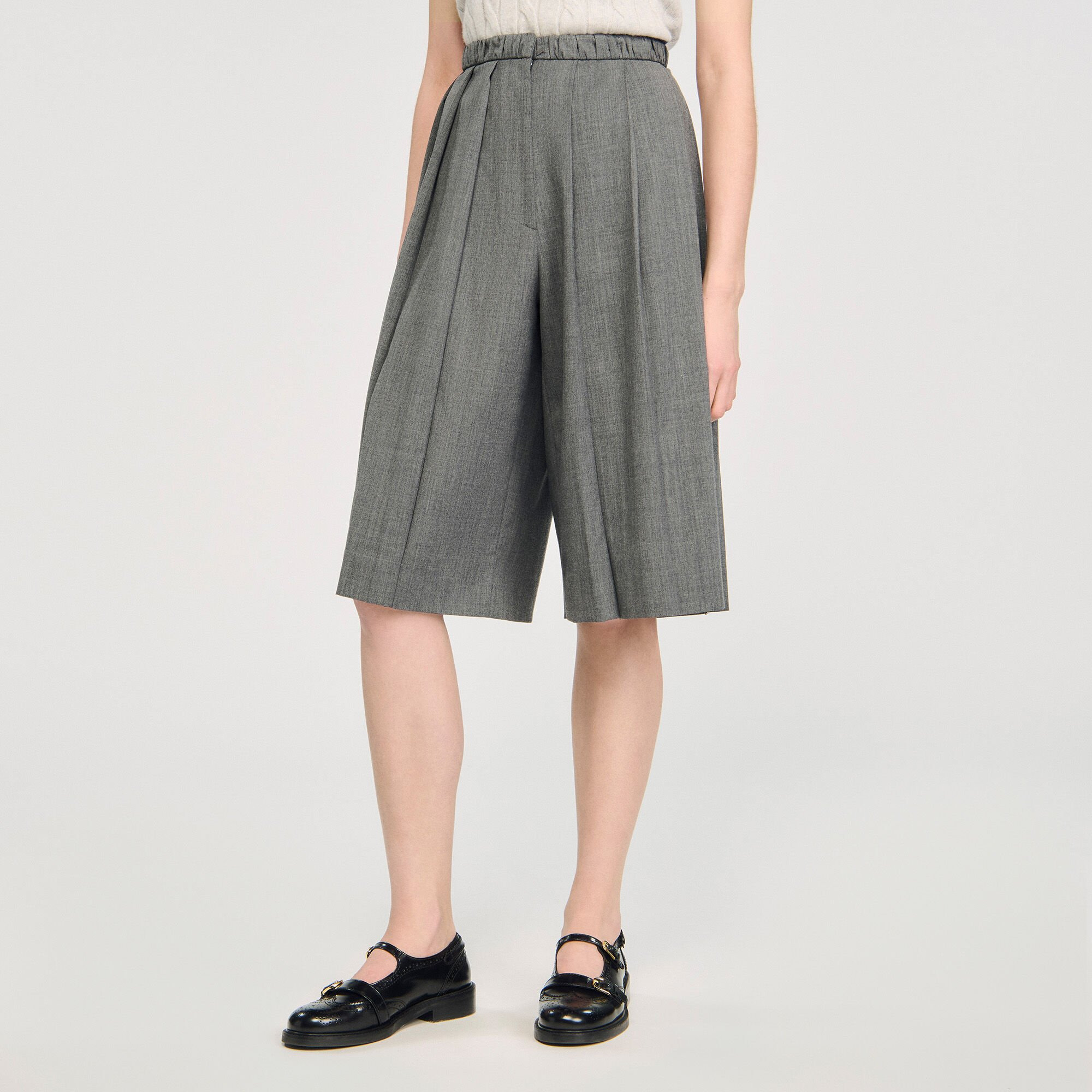 PLEATED LONG SHORTS - 4