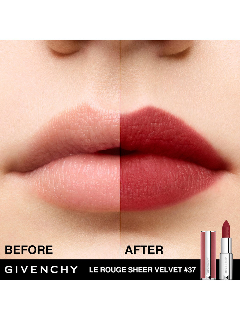 Women's Le Rouge Sheer Velvet Lipstick - 37 Rouge Graine 4