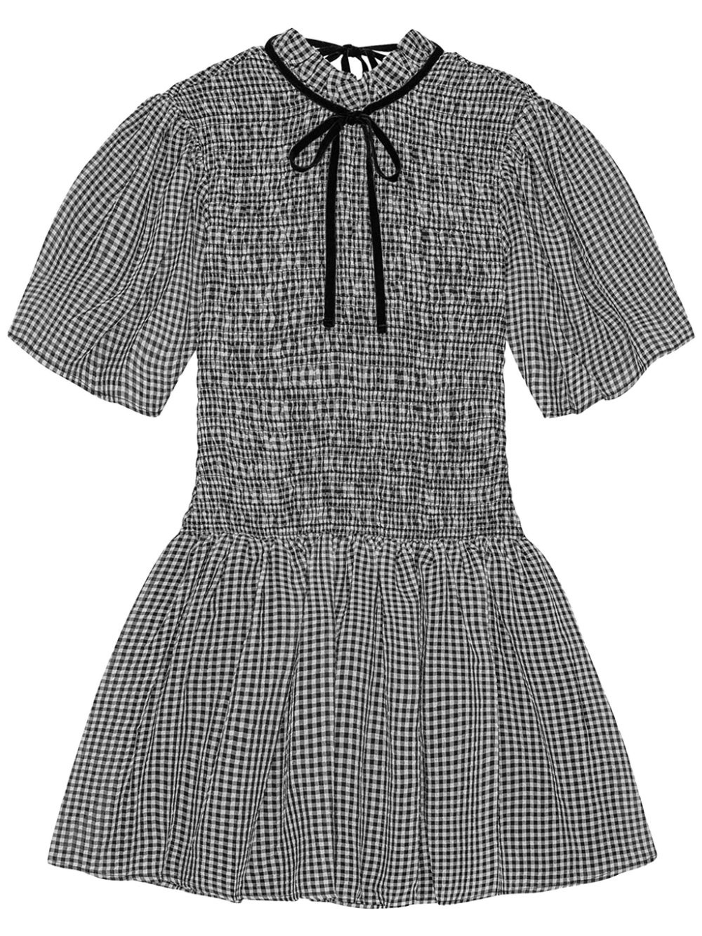checked mini dress - 1
