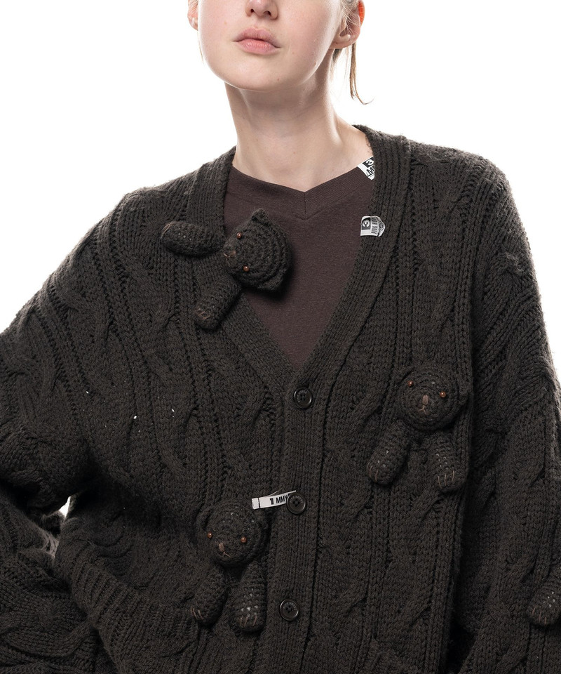 "PINK HOUSE x MMY" Bear Motif Knit Cardigan 6
