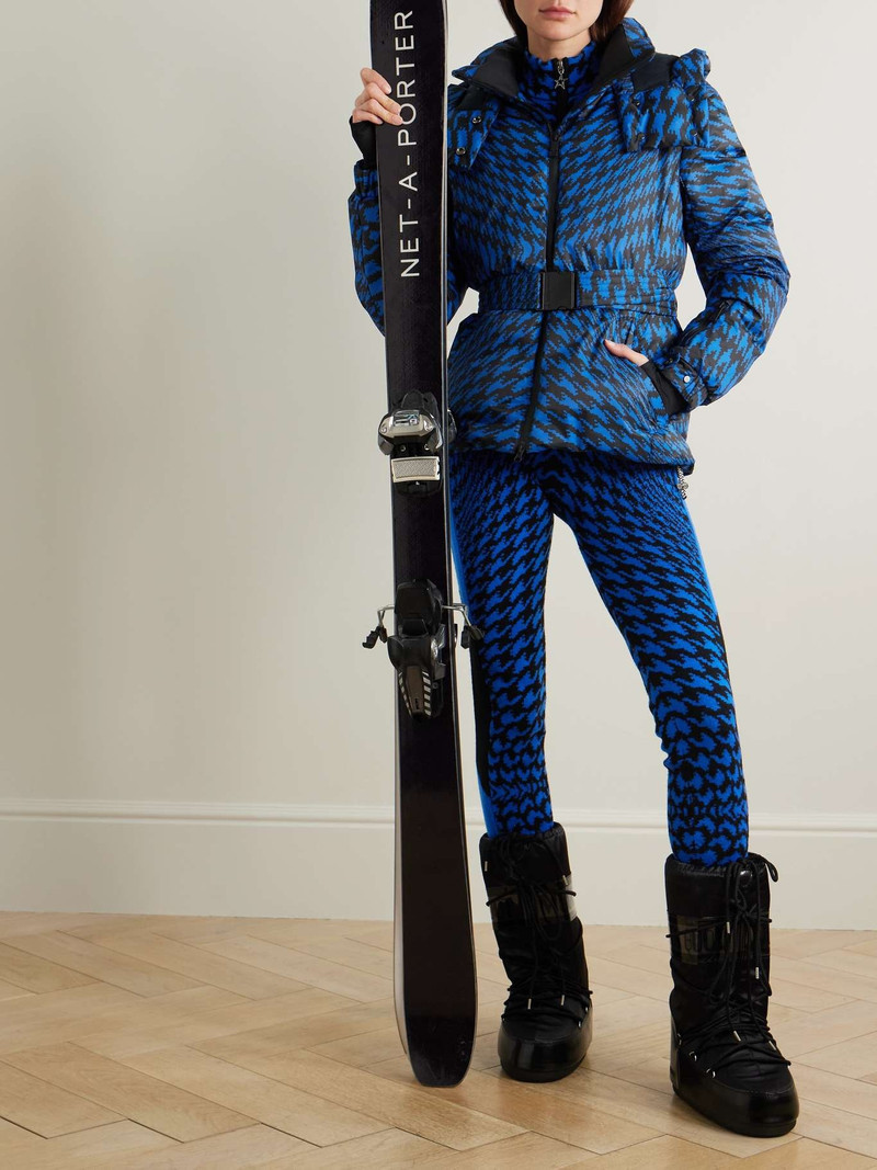 PERFECT MOMENT + Johnnie Walker Candice belted quilted printed down ski jacket outlook