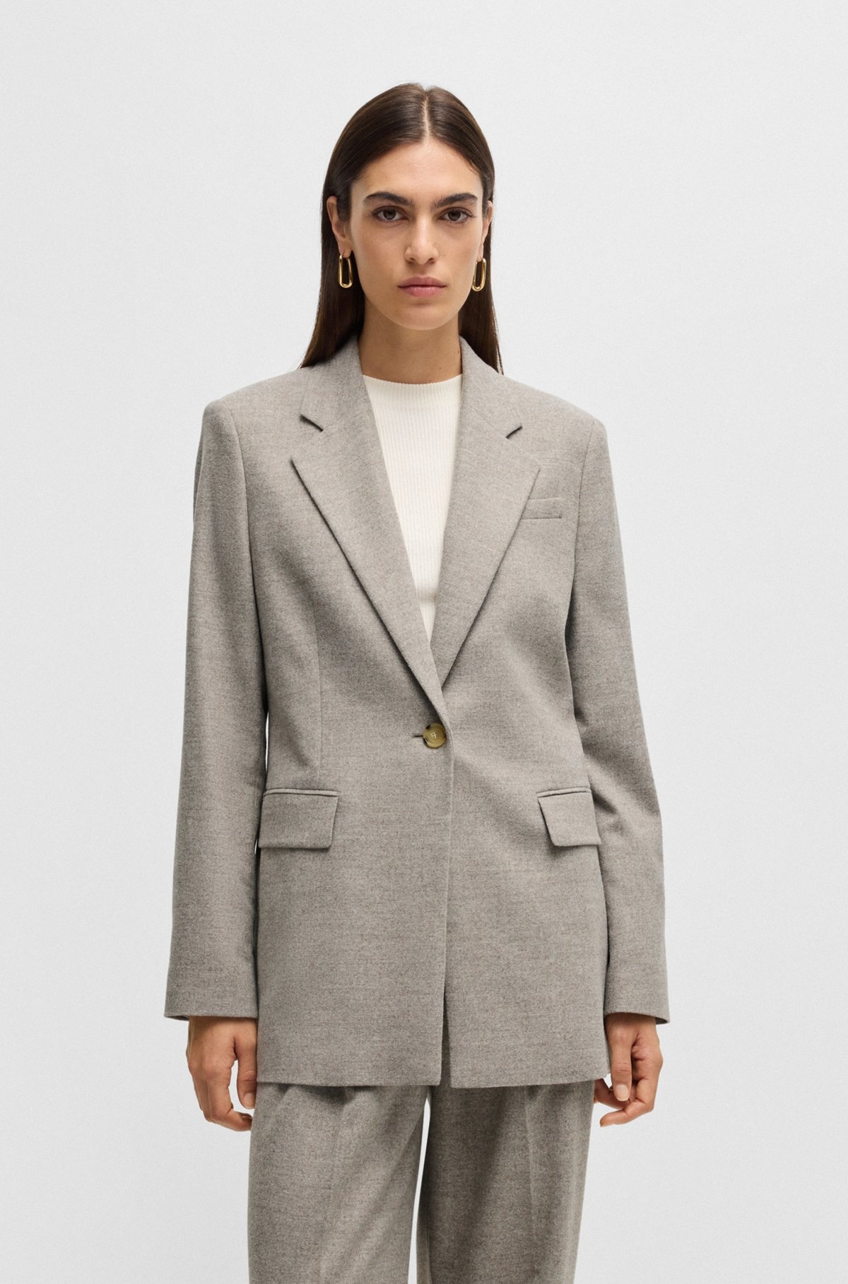 RELAXED-FIT JACKET IN STRETCH CLOTH - 2