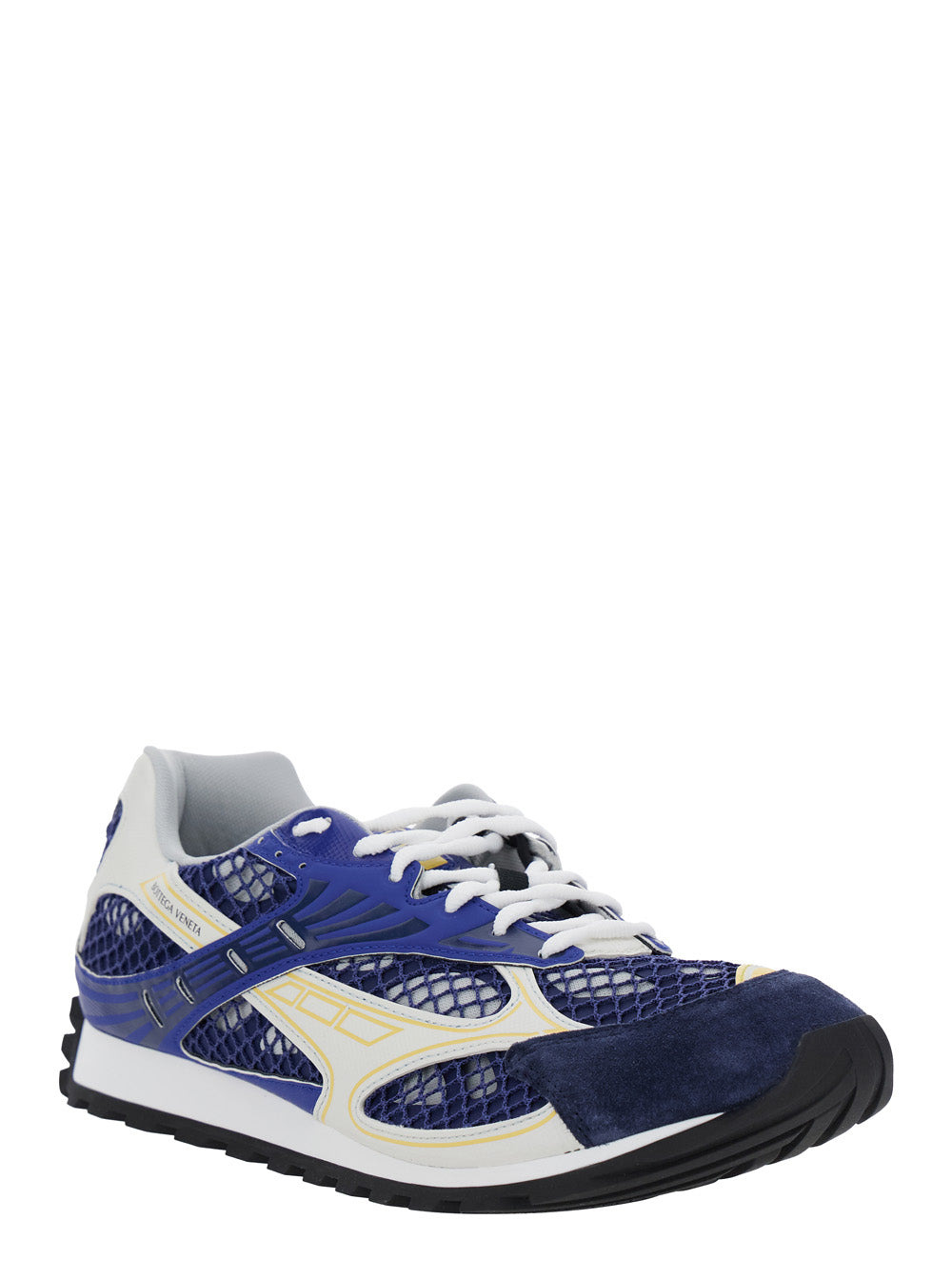 Bottega Veneta Men 'Orbit' Blue Sneakers With Logo Lettering Print In Lightweight Techno Mesh Man - 2
