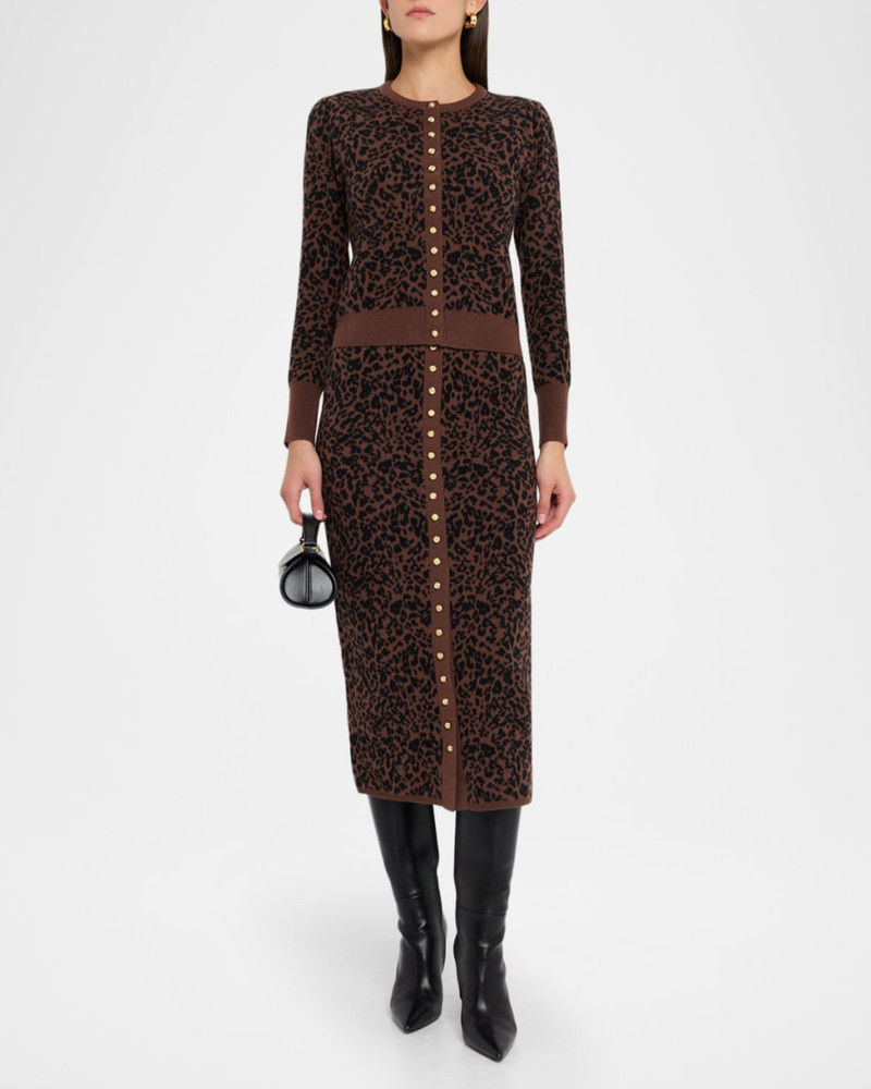 GENERATION LOVE Tulum Knit Leopard Cardigan outlook