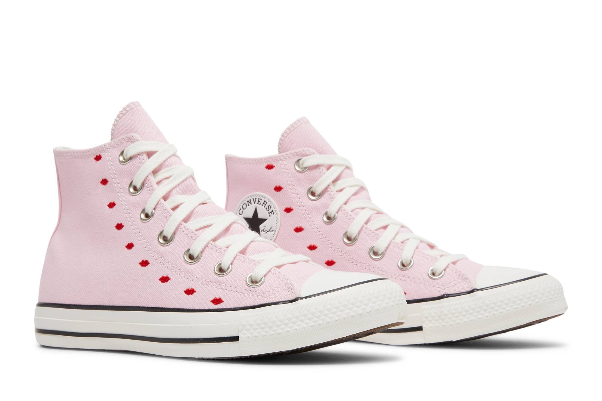 Wmns Chuck Taylor All Star High 'Embroidered Hearts - Cherry Blossom' - 8