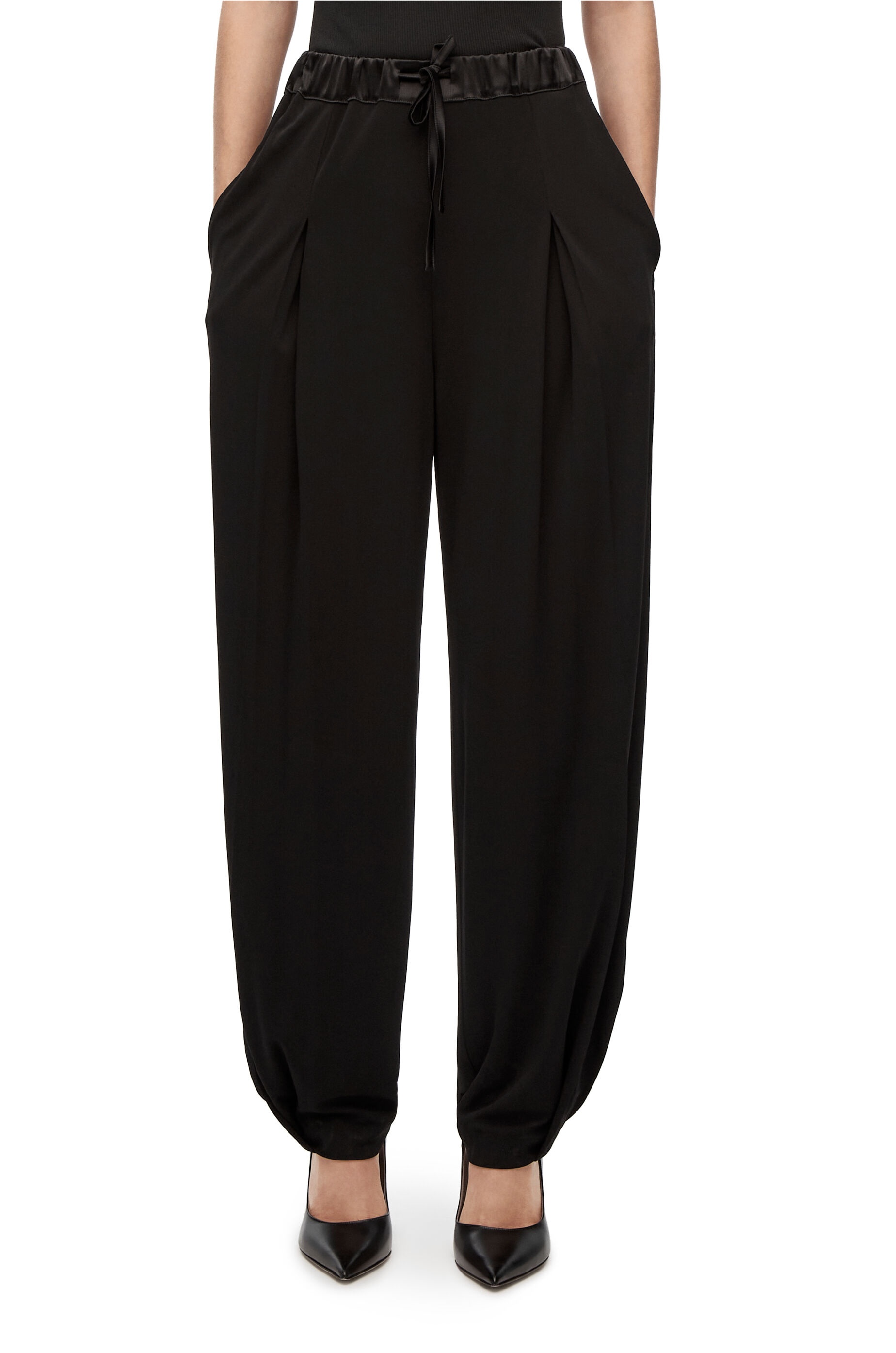 Balloon trousers in crepe jersey - 3