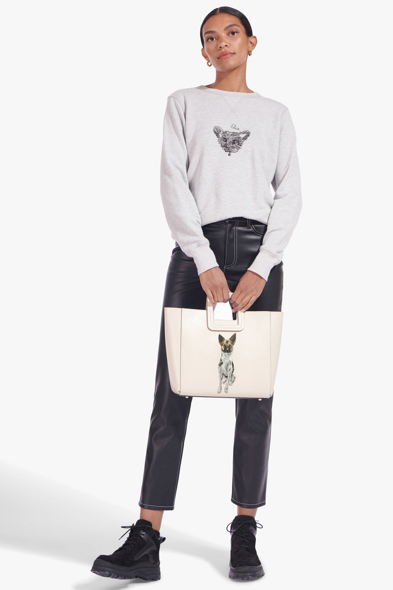 STAUD CUSTOM SHIRLEY LEATHER BAG | CREAM 3