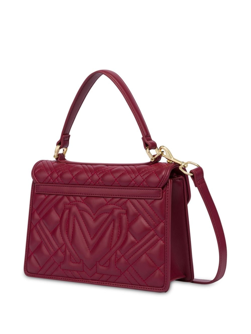 logo-plaque quilted shoulder bag - 2