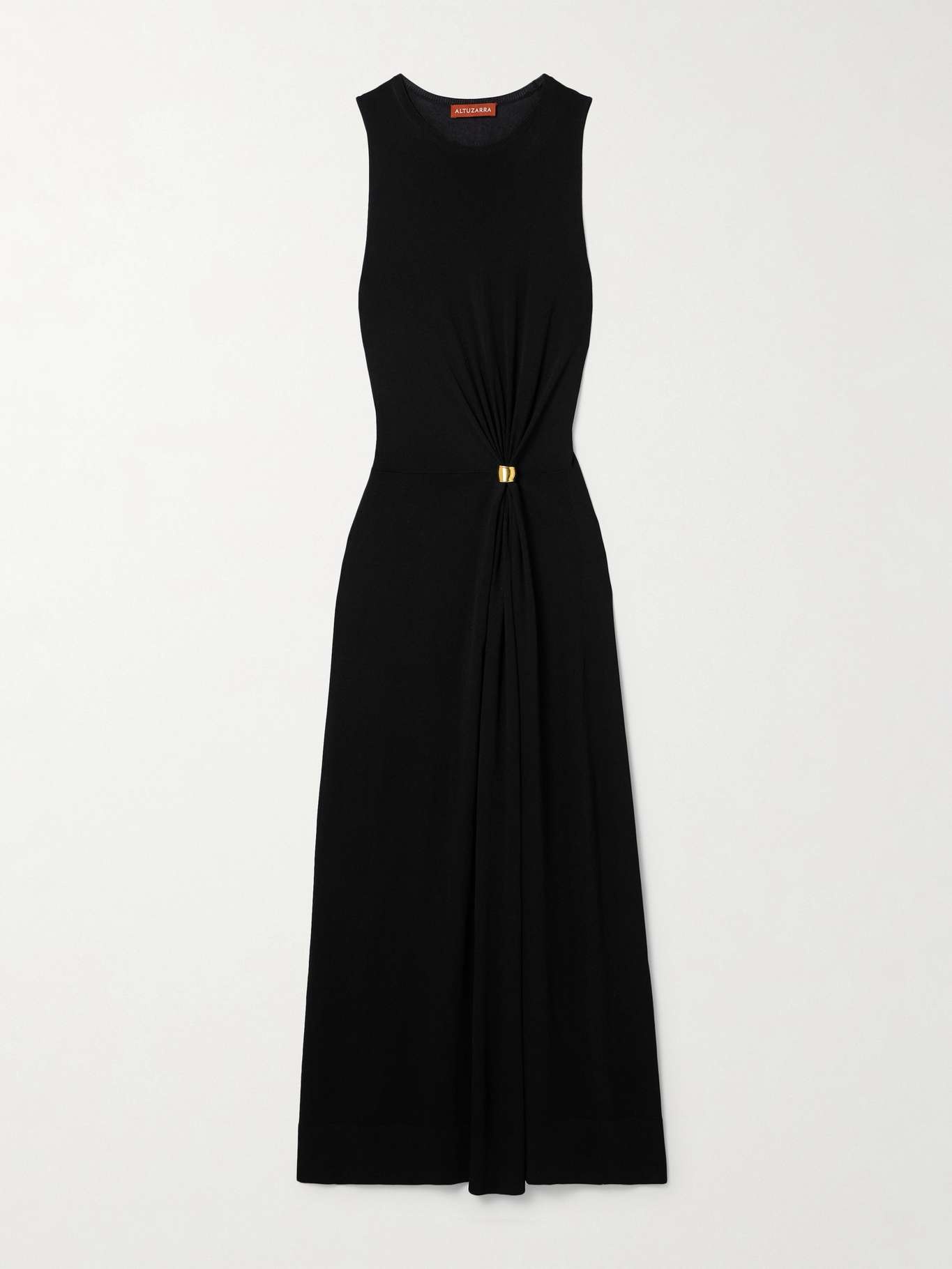 Saralien embellished gathered jersey midi dress - 1