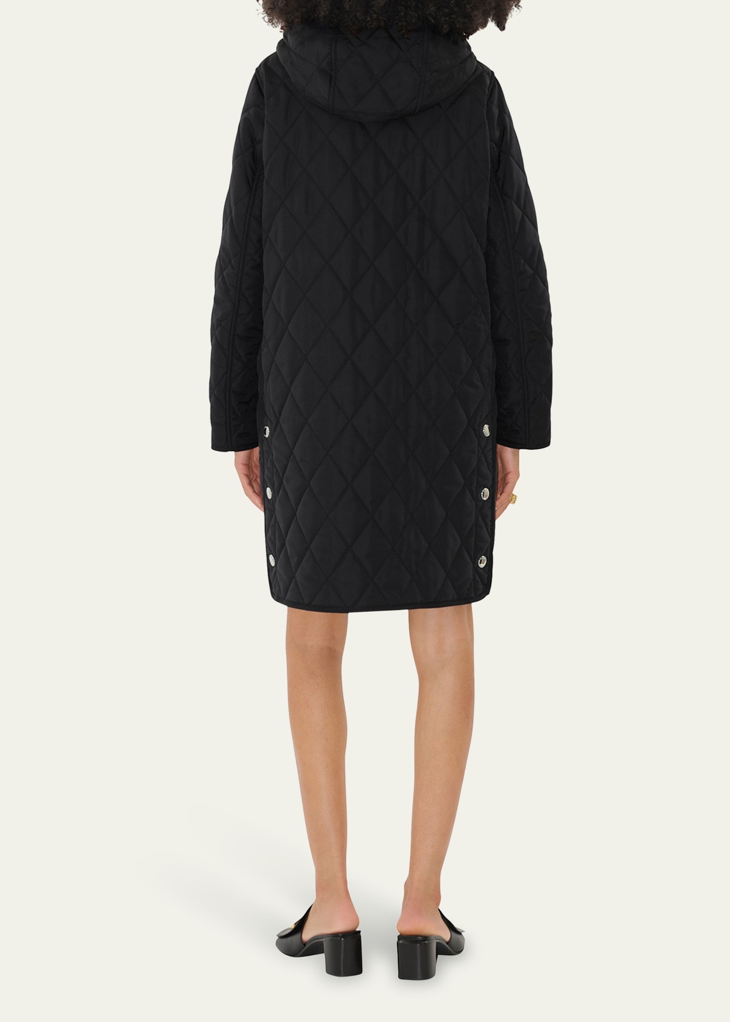 Roxby Quilted Top Coat with Hood - 3