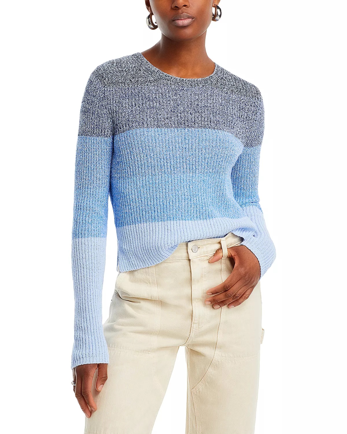 Kati Crewneck Ombré Stripe Sweater - 1